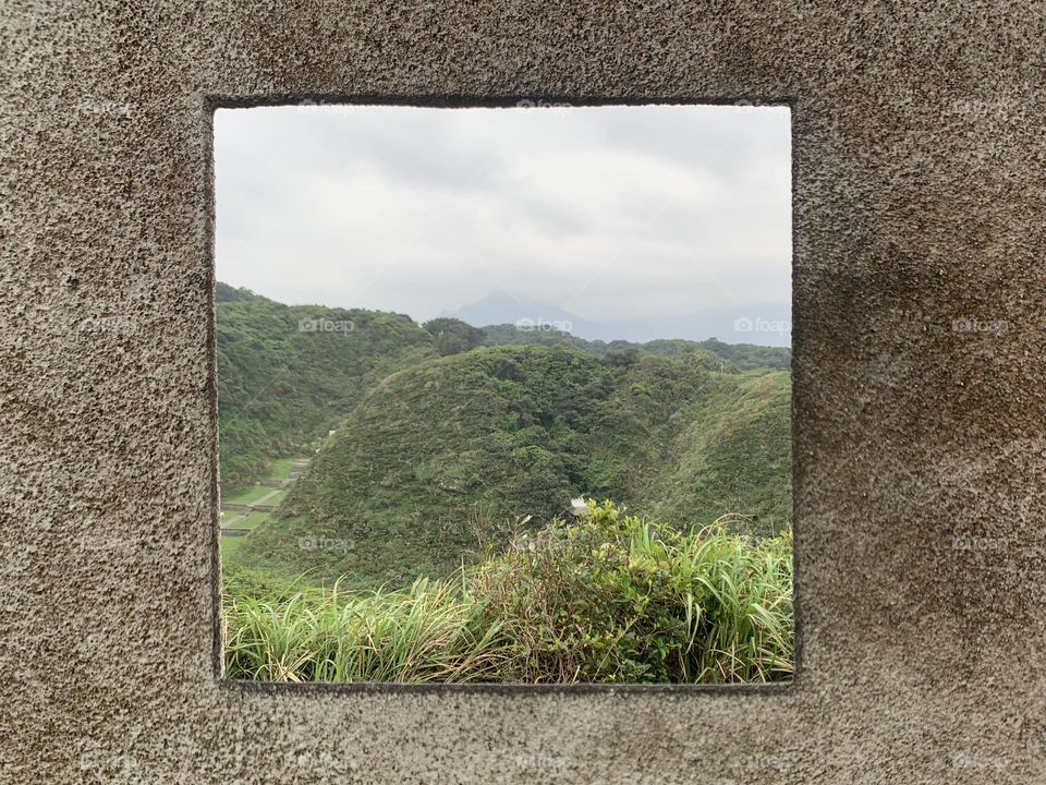 View through the hole
