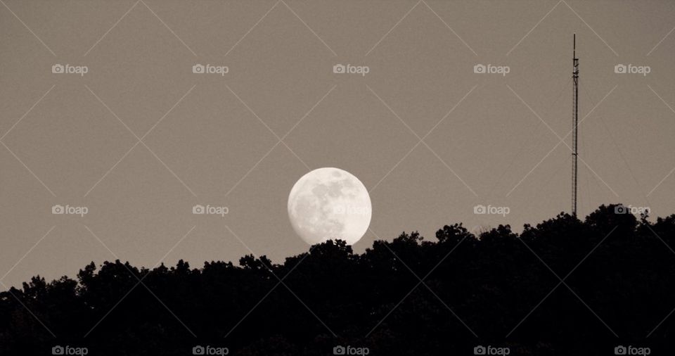 Moon on the Mountain Top