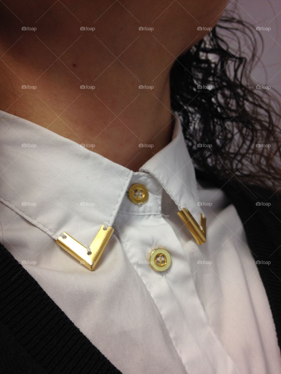 Golden button-down 