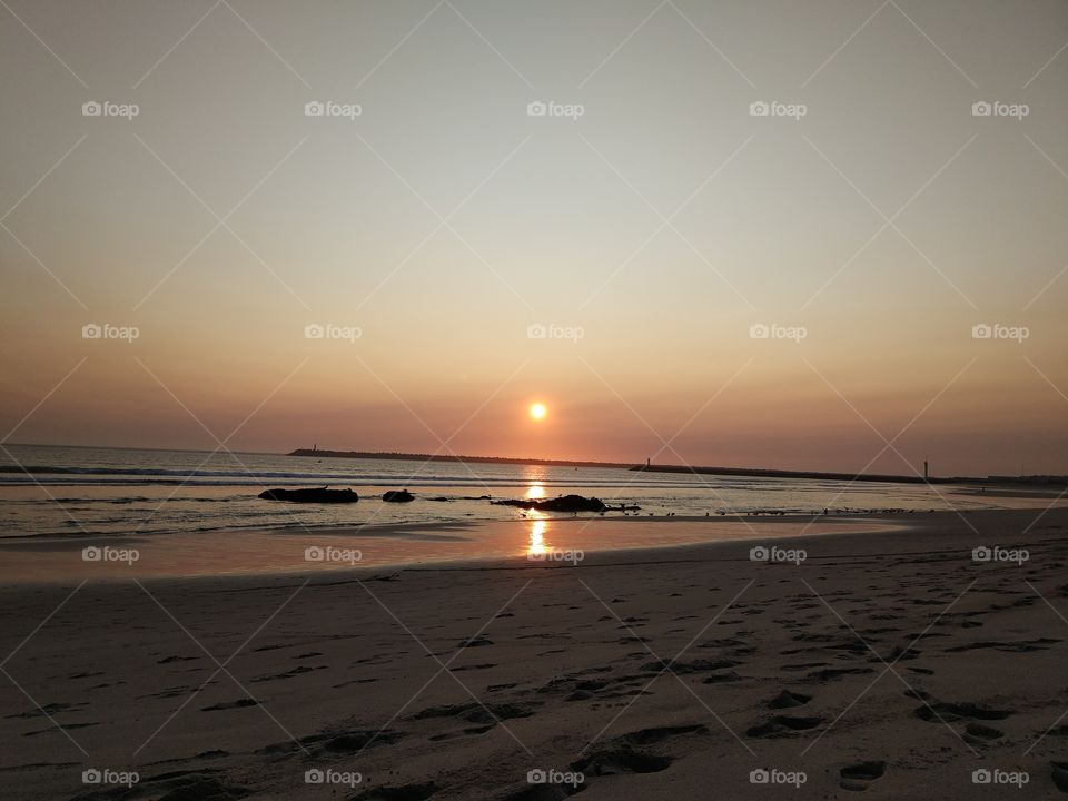 Sunset, Water, Beach, Dawn, Dusk