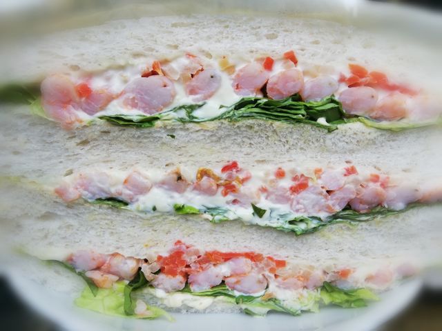 Assorted sandwich with meat and vegetables