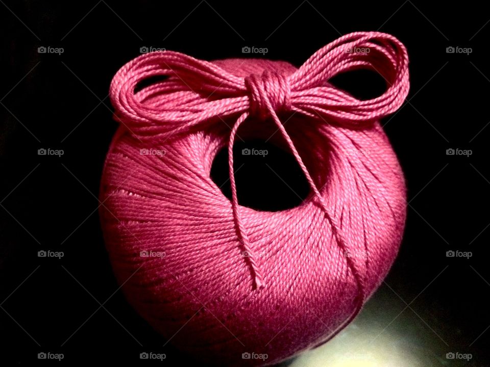 Ball of pink wool