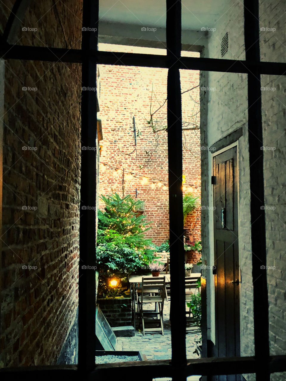 Open window to cozy seating area