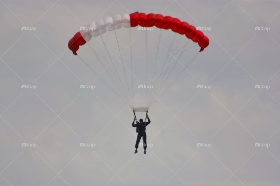 Paraglider Landing. Paraglider Landing