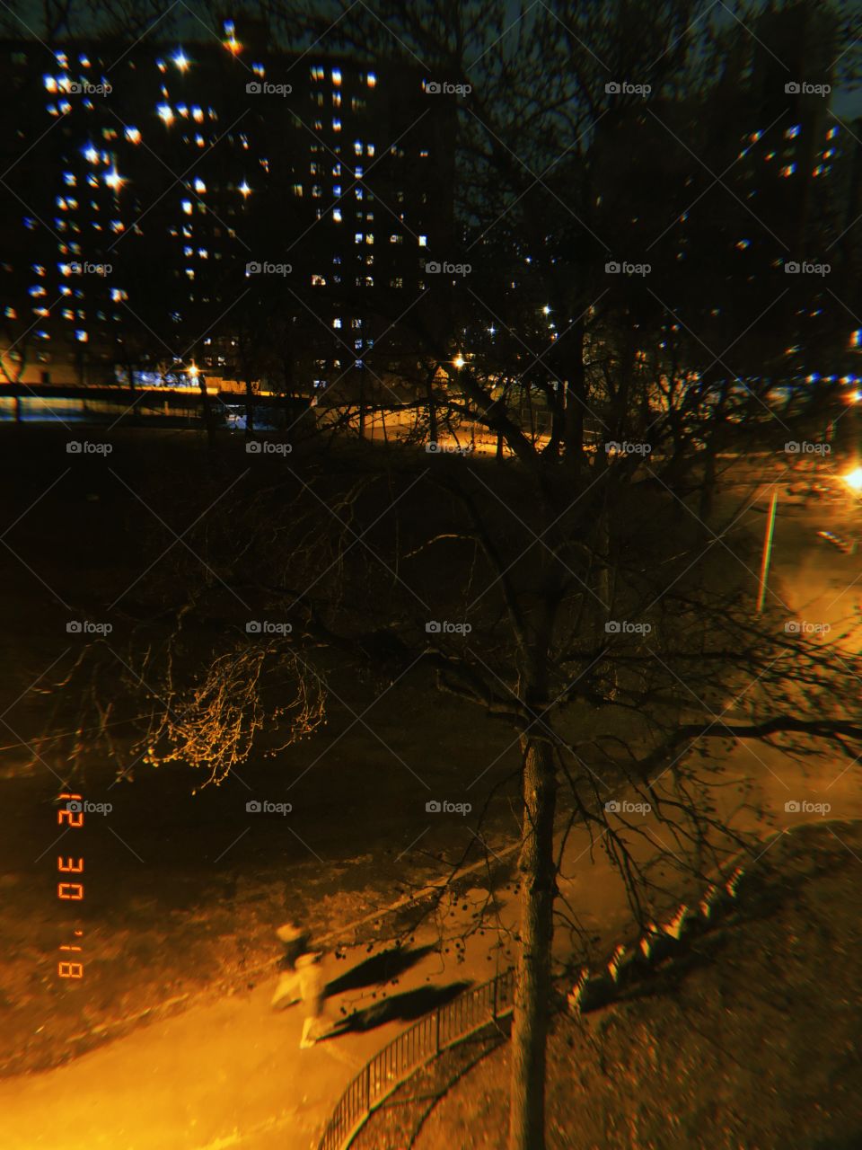 Night time in New York City