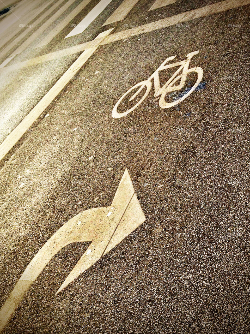 bicycle road direction arrow by acker