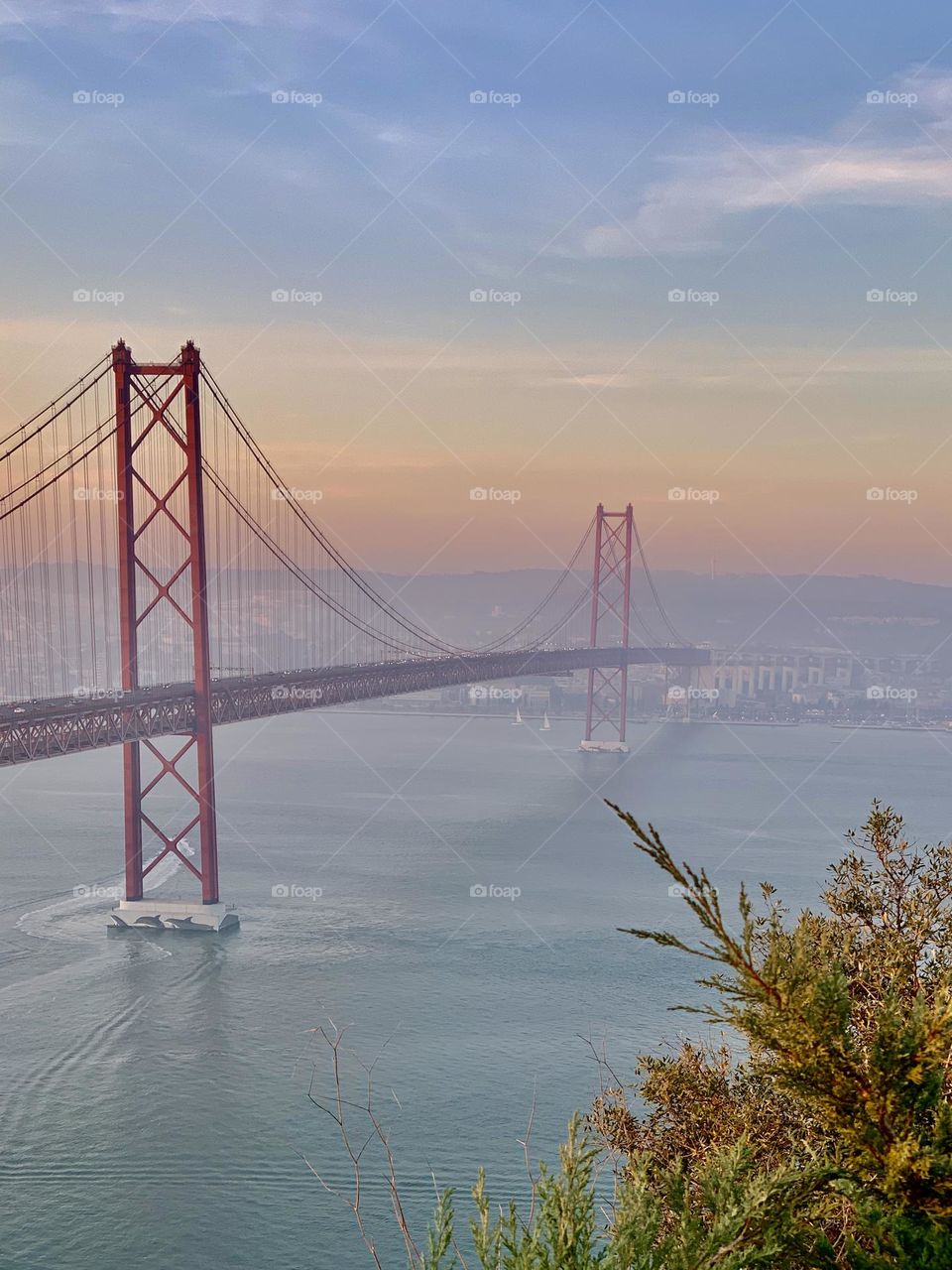 Sunset by the bridge