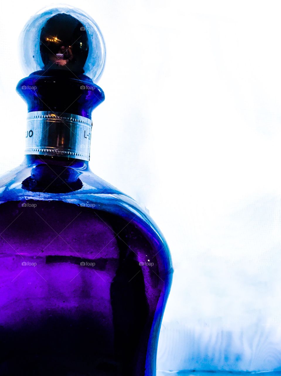 Purple glass bottle