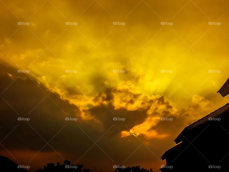 Light between clouds