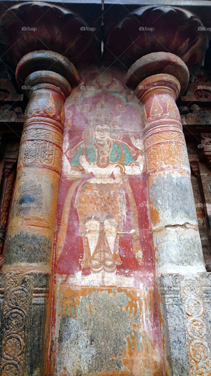 Tarasuram Raja Rajeshwaram temple - 12 th century painting