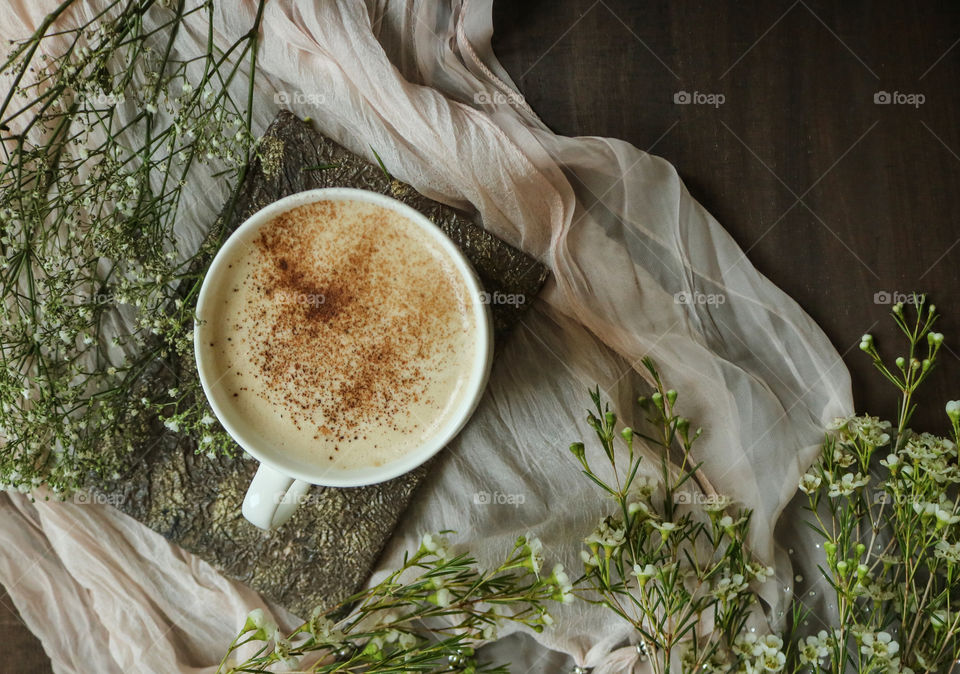 Cup Of Coffee Flatlay