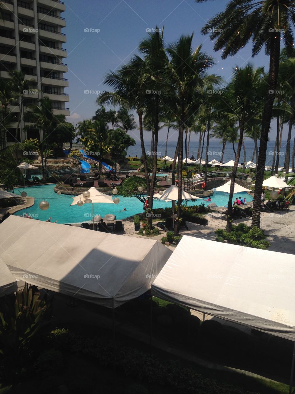 this is the poolside view of the hotel