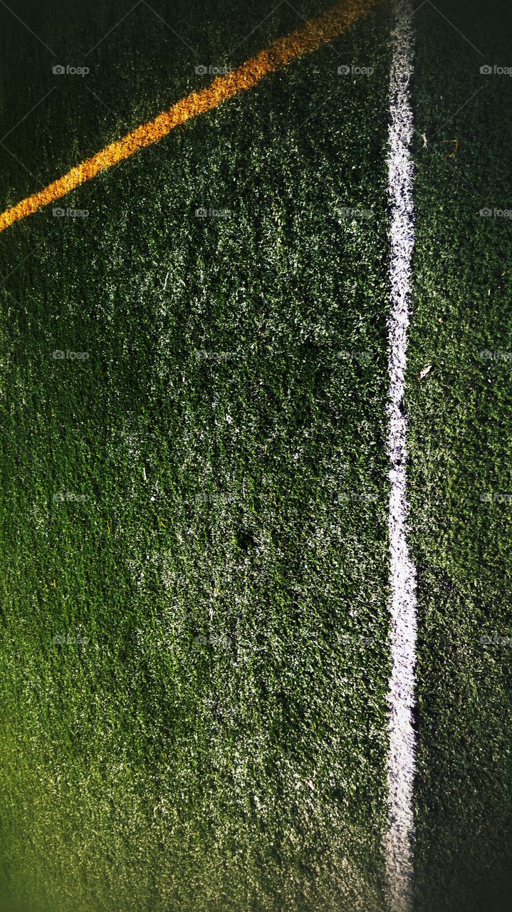 soccer field. high view of a grass soccer field