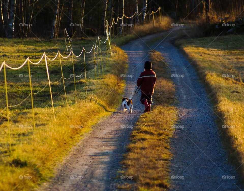 Girl with dog