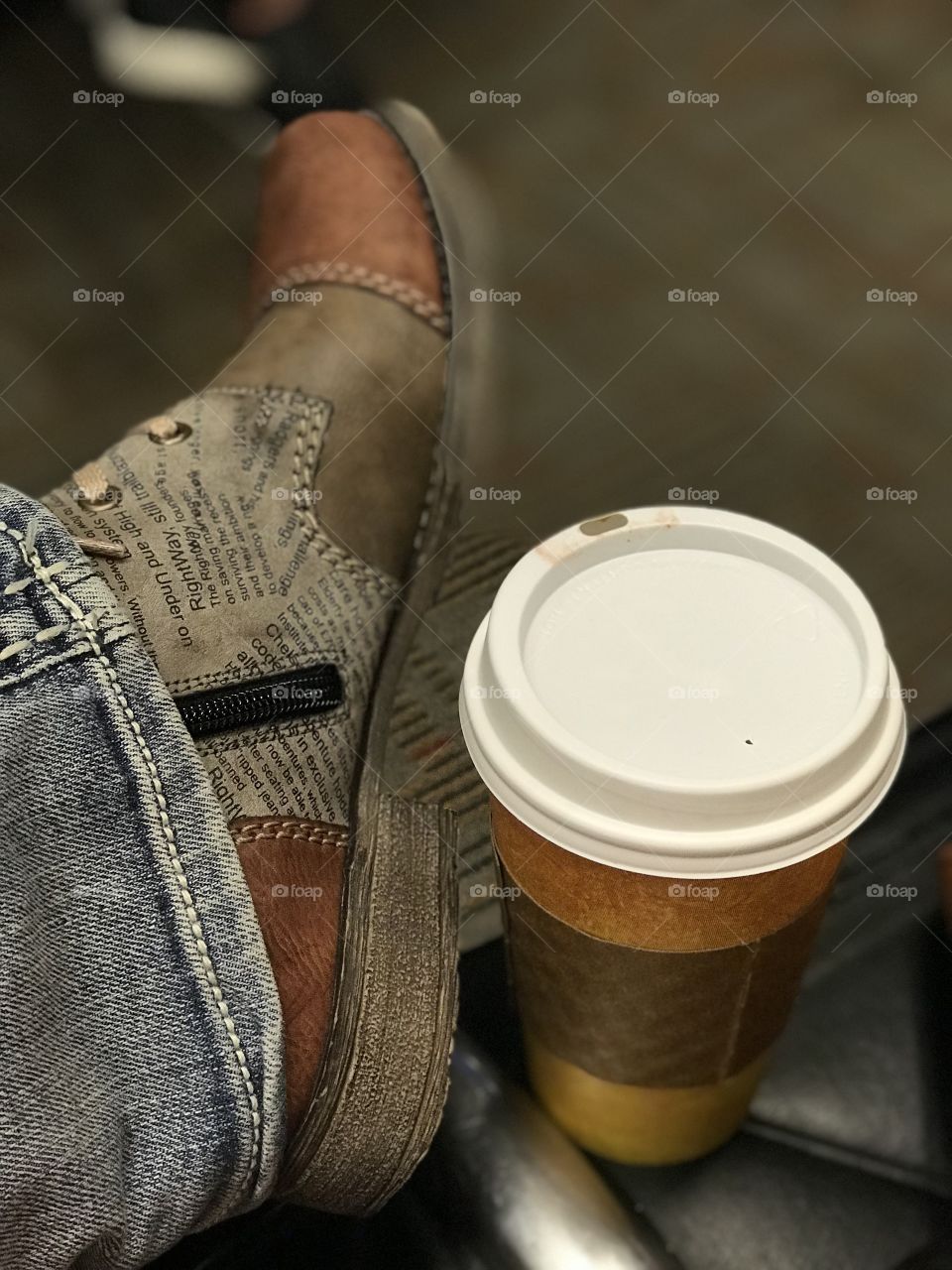 News on my feet, hot Starbucks cappuccino helps with business travel 