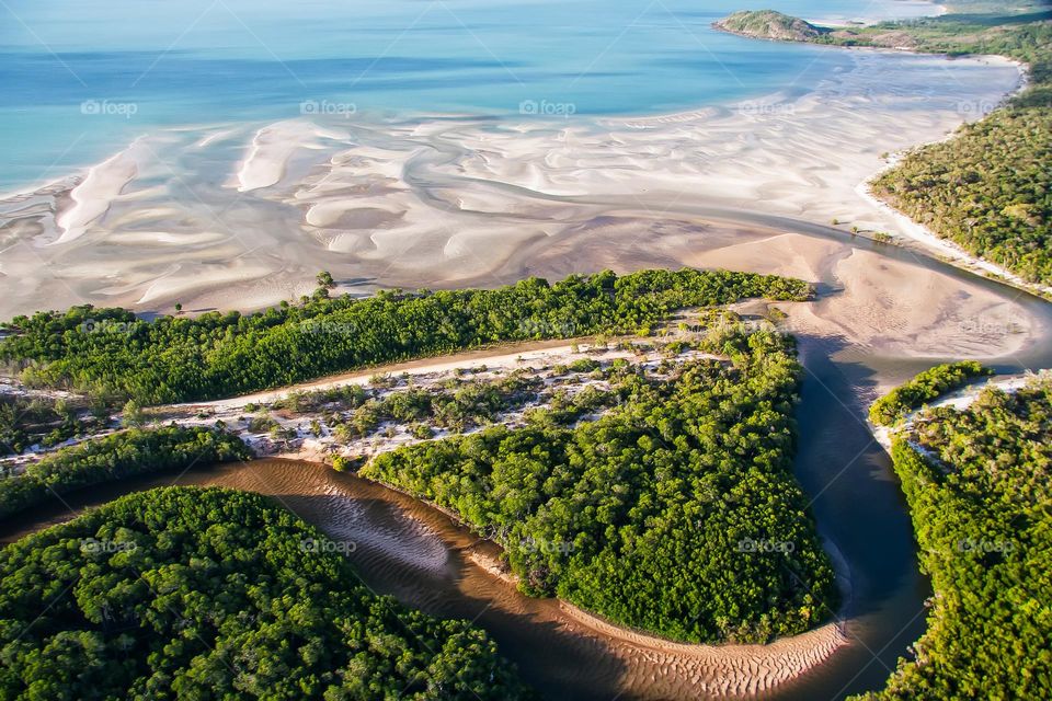 Ocean landscape, aerial view