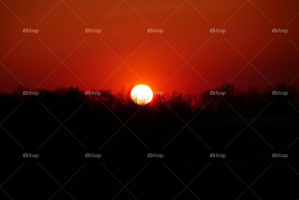 Beautiful Sunset in spring 2020 