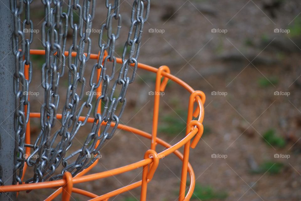 Close-up of disc golf