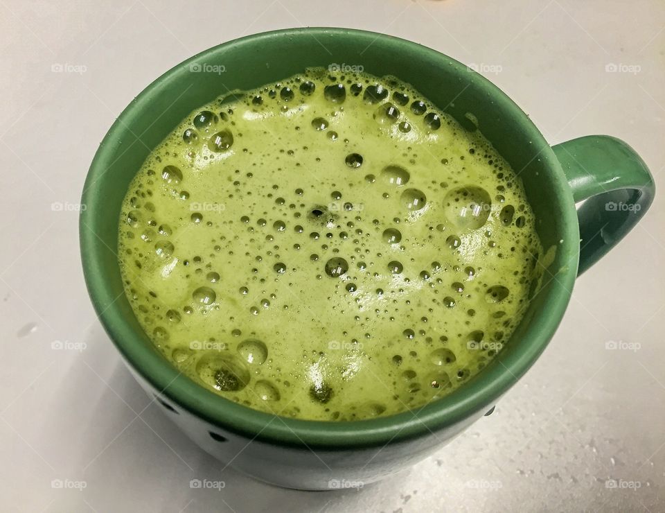 Hot green tea