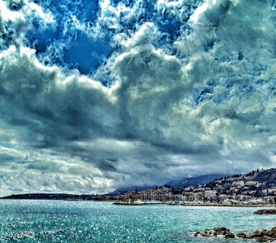  Cloud formation over azure waters