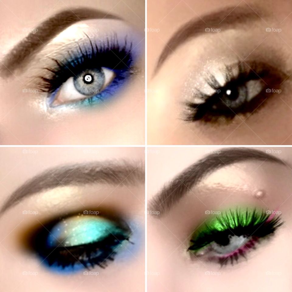 Colorful eyeshadow looks I created with Jaclyn Hill Morphe palette and I also used bhcosmetics foil 1&2 palettes.  Makeup is art.