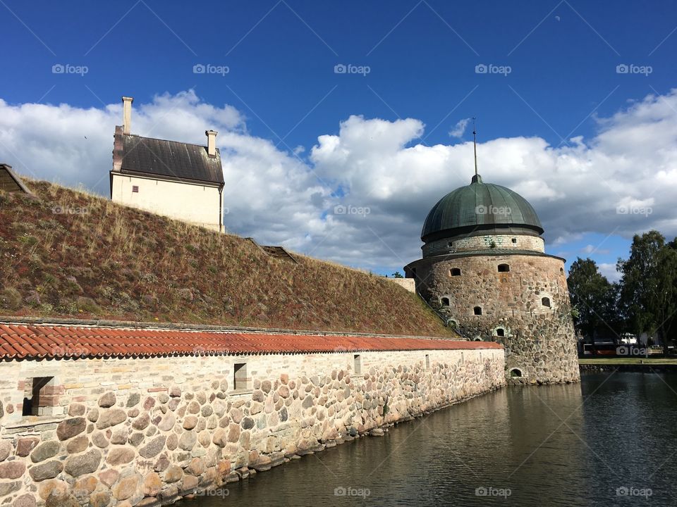 Vadstena castle perspective, Sweden 