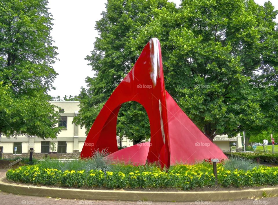 Red sculpture 