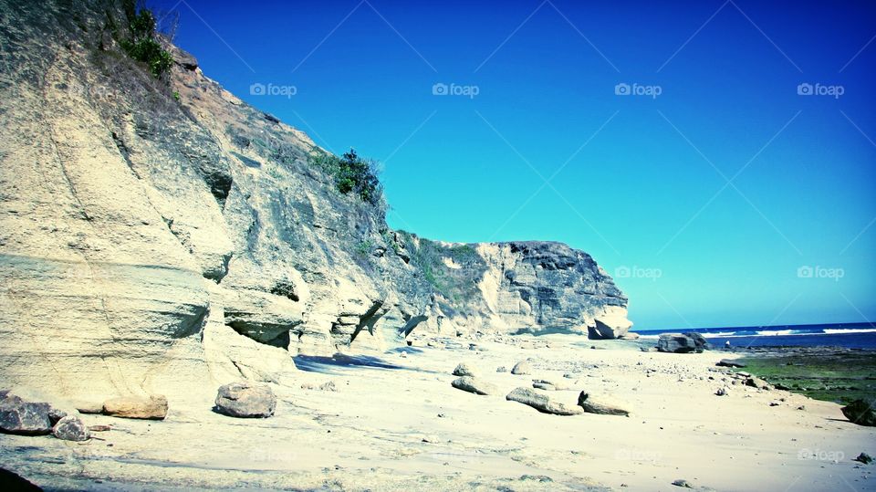 canyon. rocky area of batu payung beach