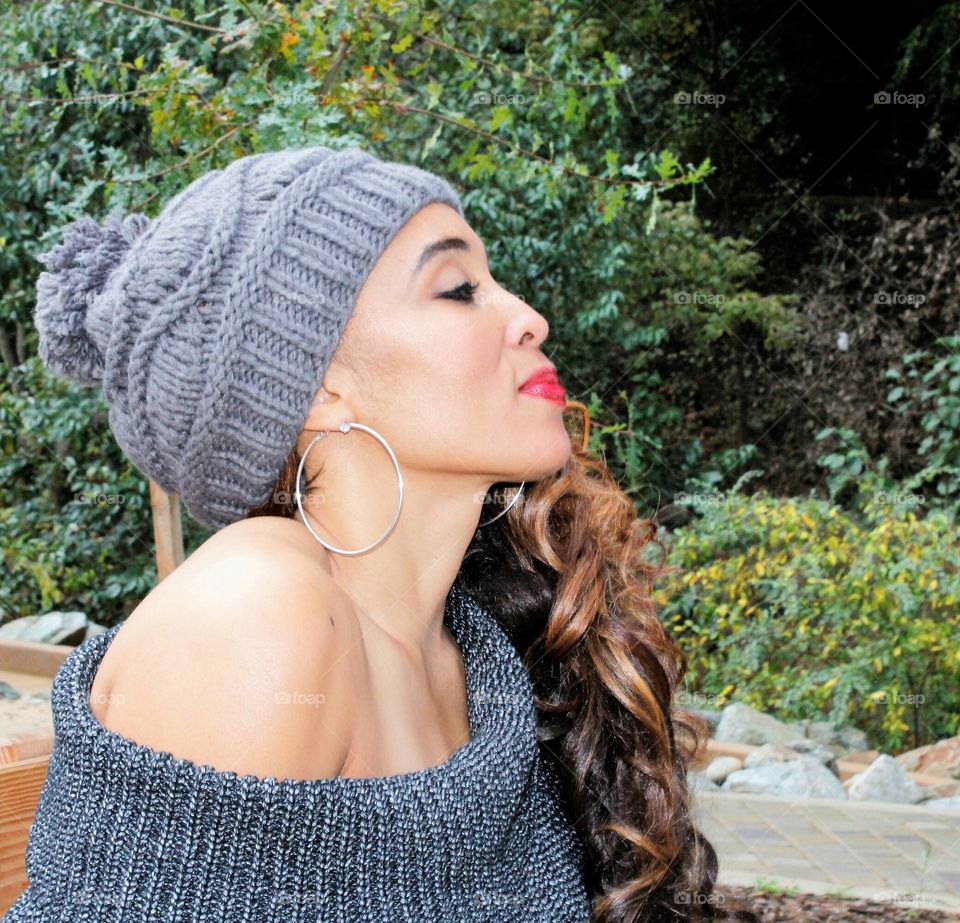 fashion model nature shoot