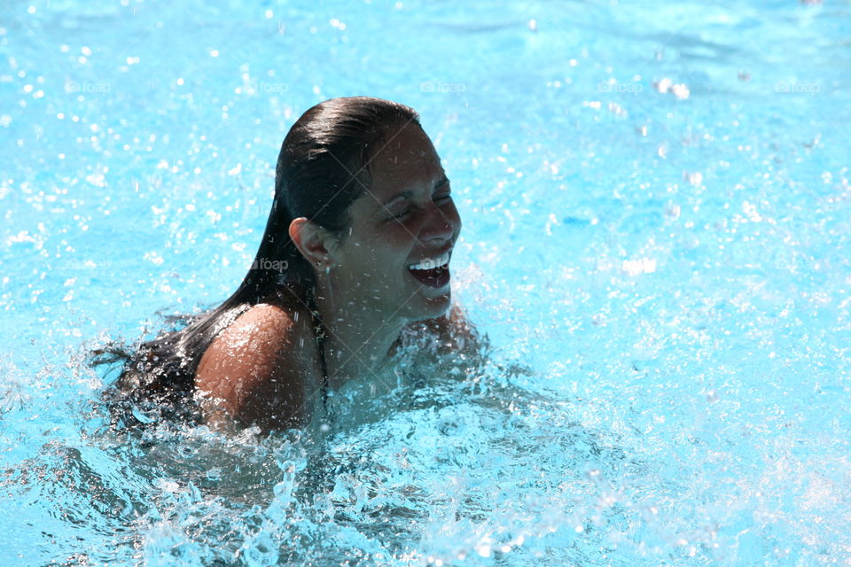 Girl in the pool