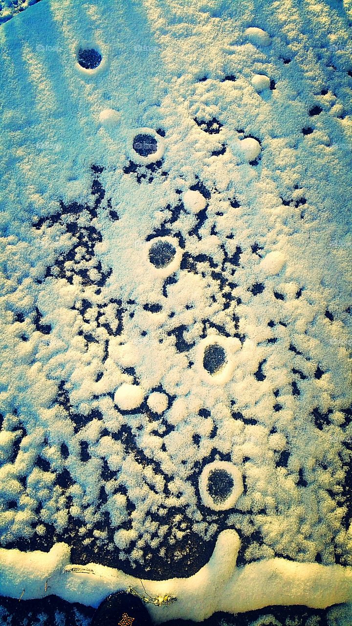 Snow on Concrete. ...