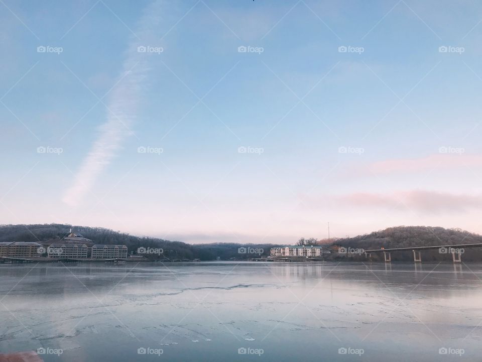 Frozen lake