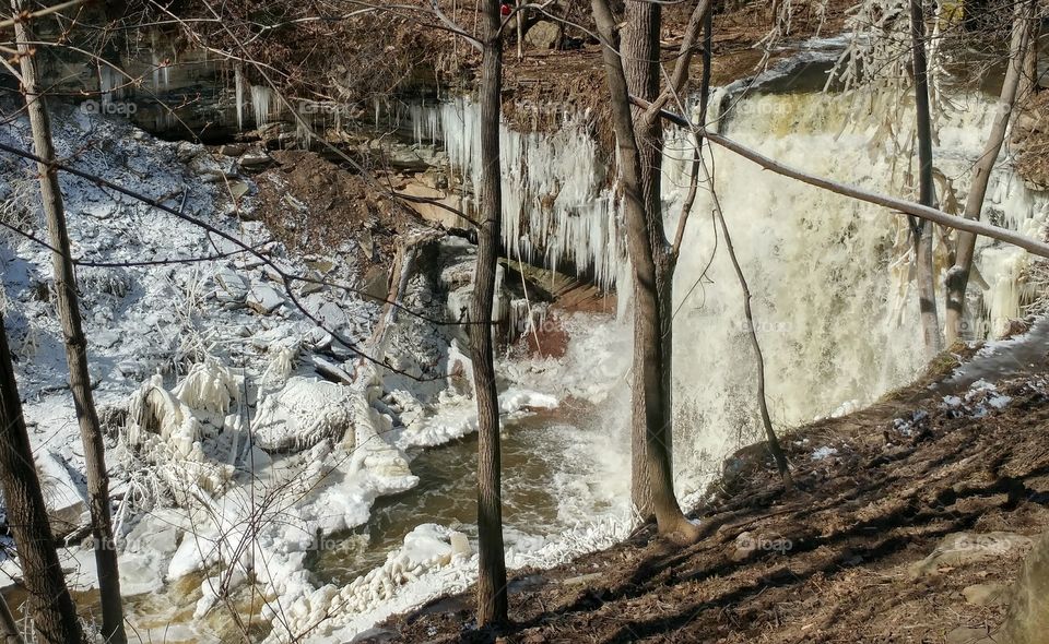 waterfall ice formations