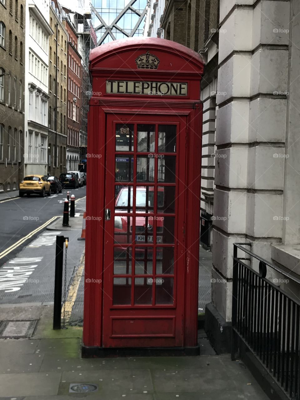 Nice red telephone booth in London