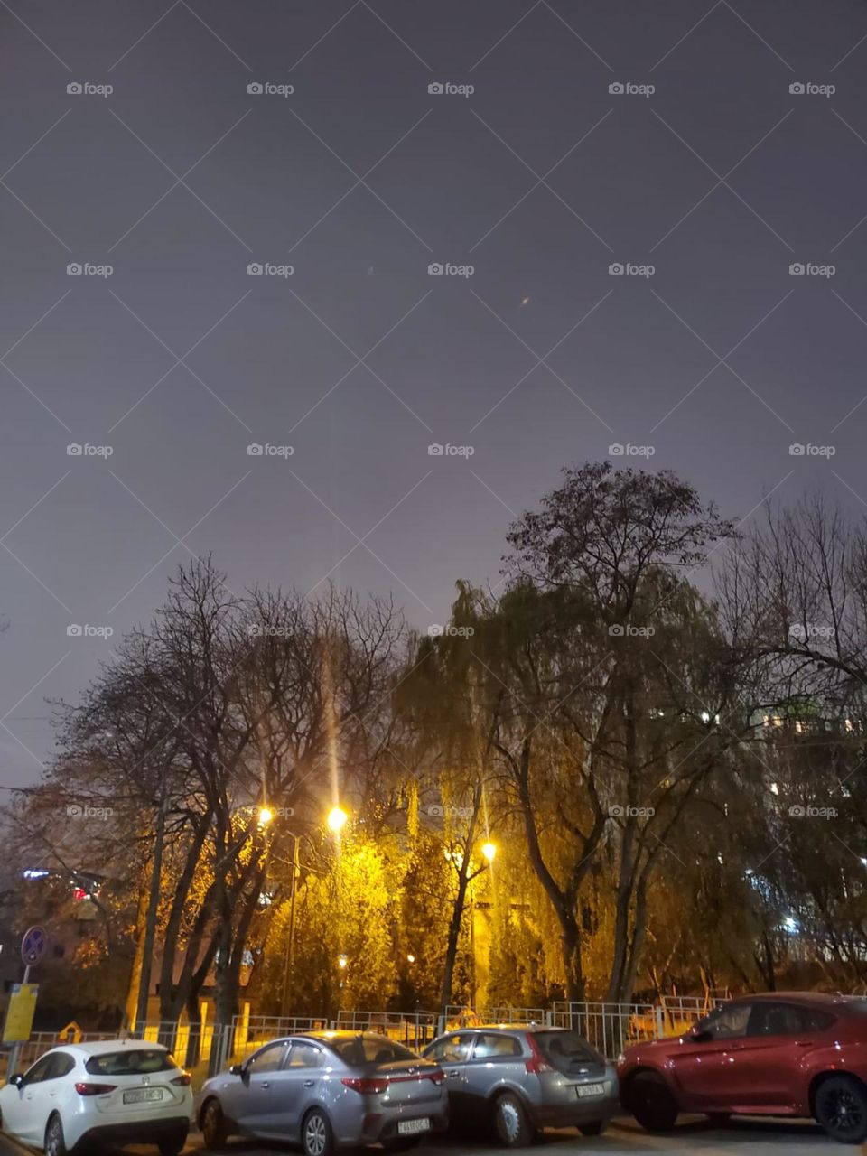 Reflection of light from windows this evening 