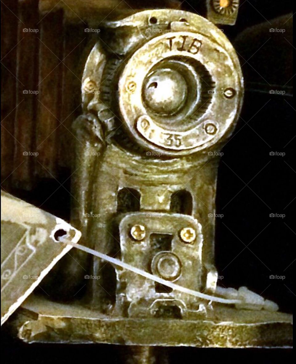 Antique retro steel camera 