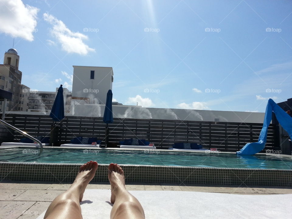 rooftop pool.  A day poolside