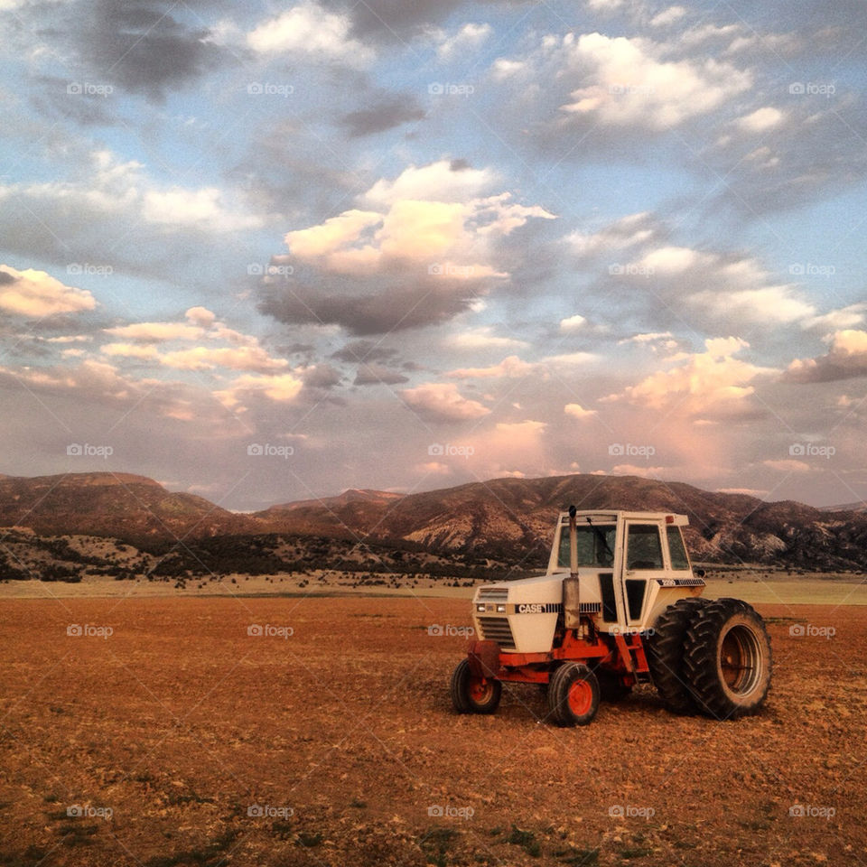 sunset dirt work farm by bigcahoona