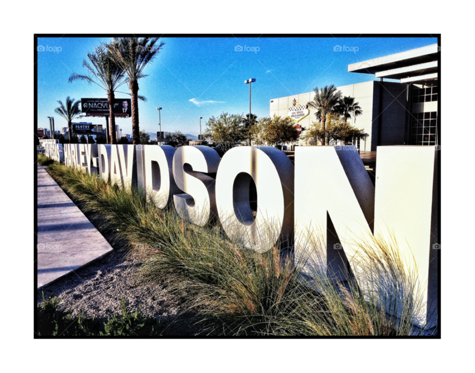 Harley. Harley Davidson sign