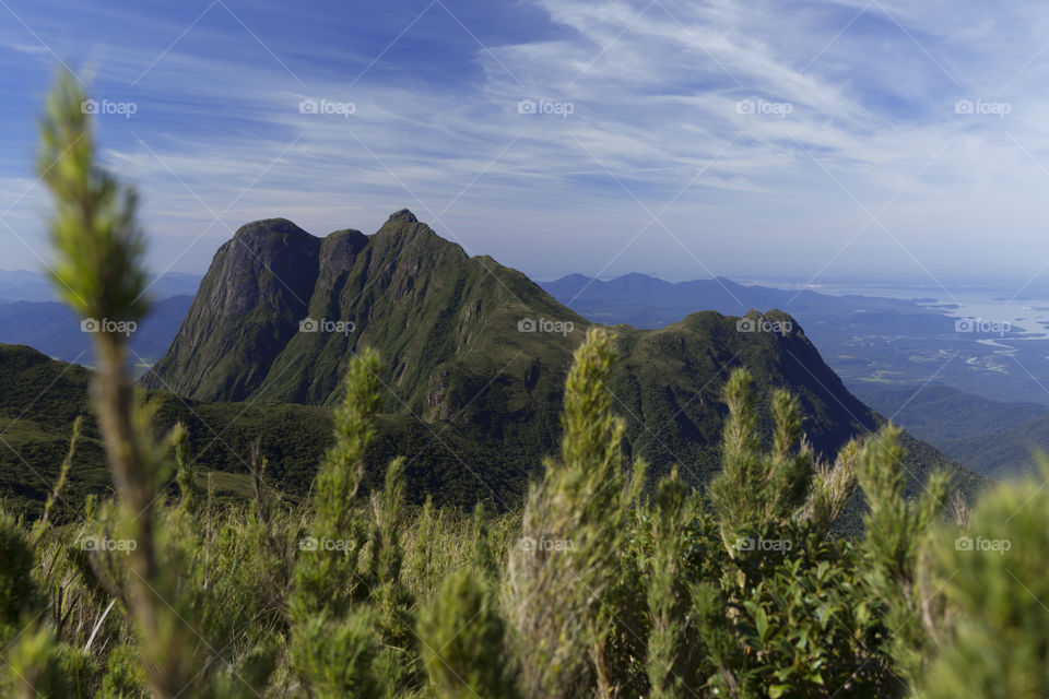 Mountain Pico Parana near Curitiba in Serra do Ibitiraquire.