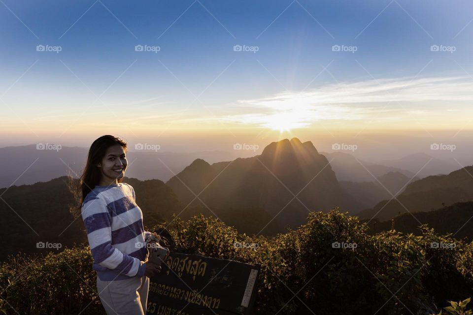 Fellow hill trekker at Doi luang chiang dao photo spot Chiang mai Thailand