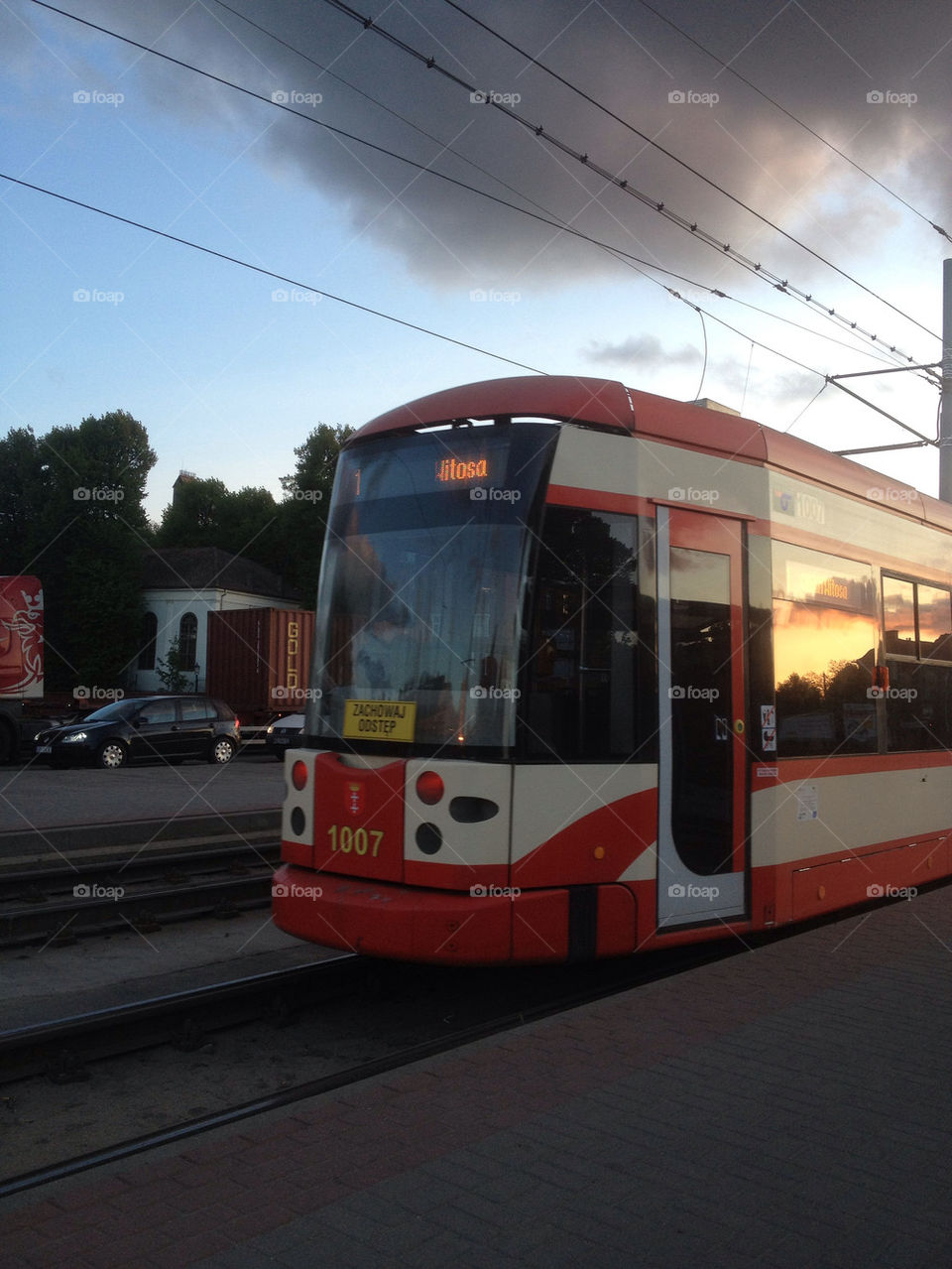 city tram transport public by penguincody