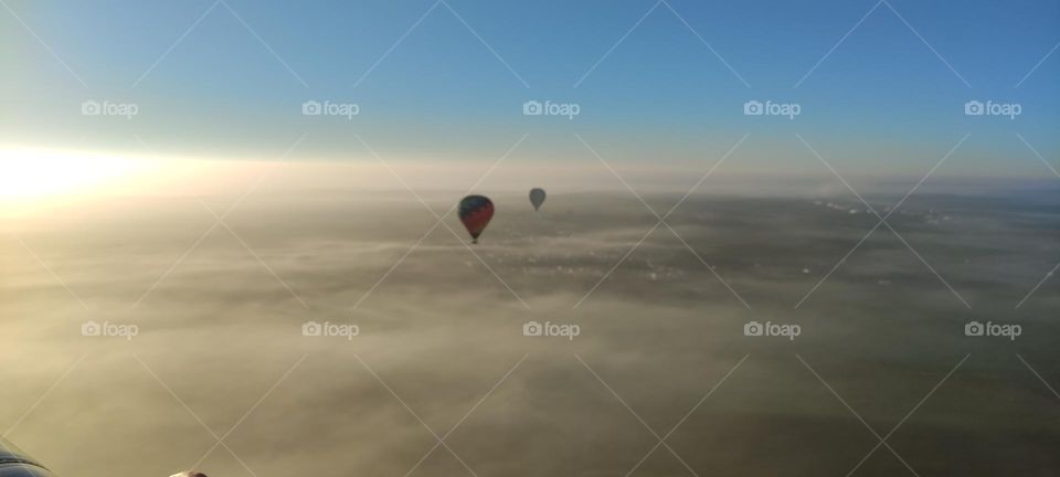 Flying over the clouds