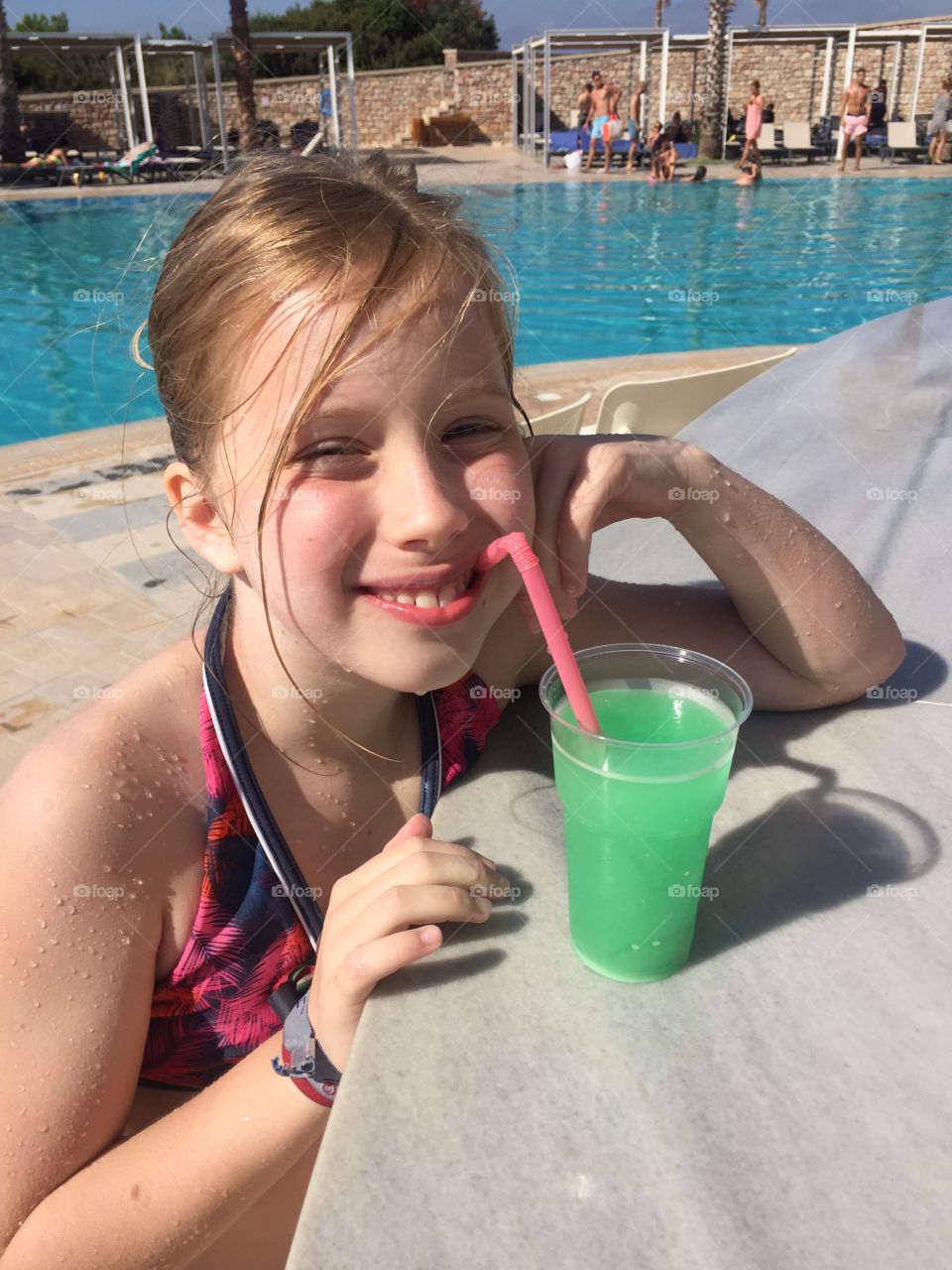 Chilling in the pool 