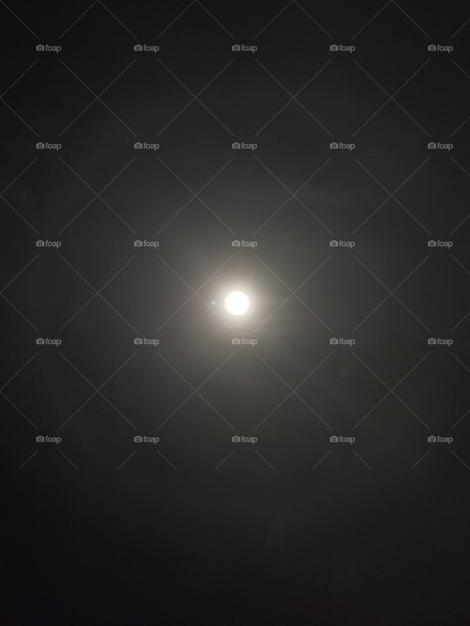 the full moon with a ring around it