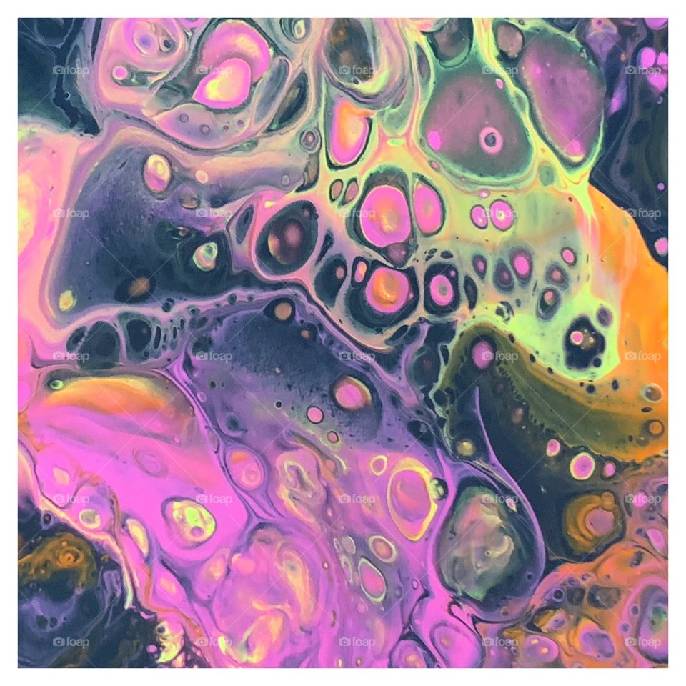 Acrylic pour abstract art 