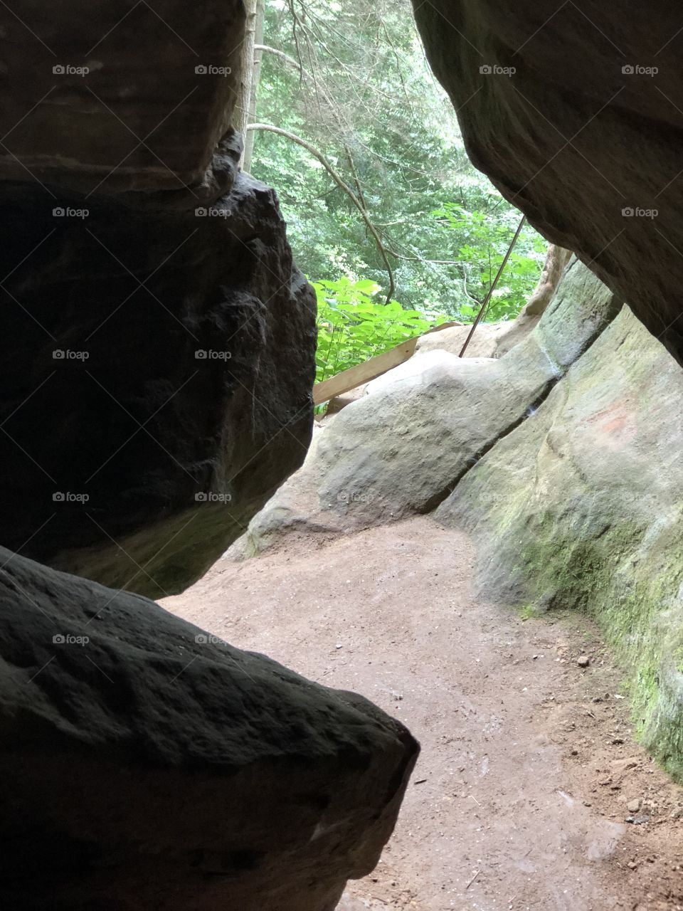 Opening to cave Hocking Hills