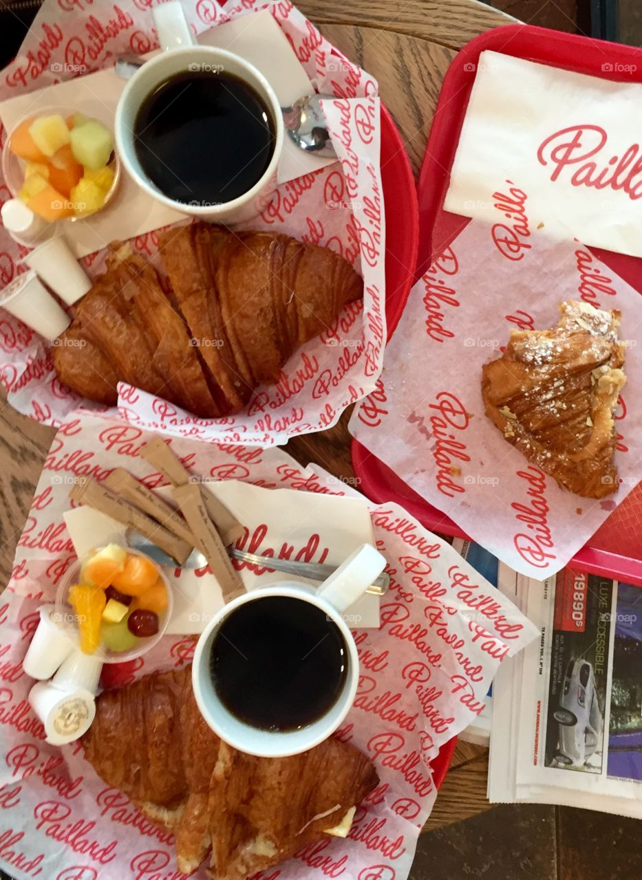 Croissants and coffee