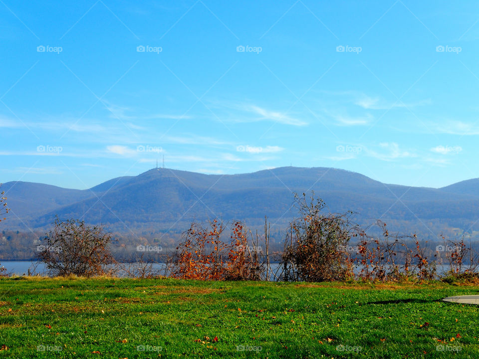 newburgh ny grass river mountains by delvec