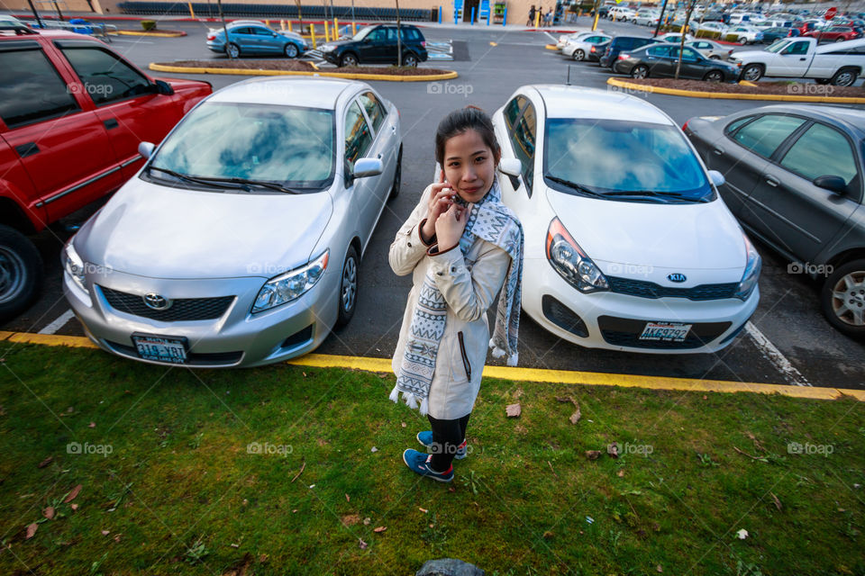 Girl in the parking 